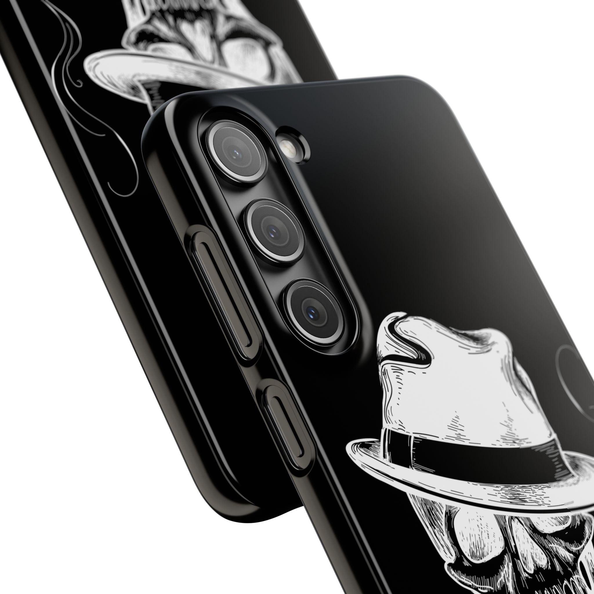 Пиздец Totenkopf Handyhülle – Slavic Case in Schwarz