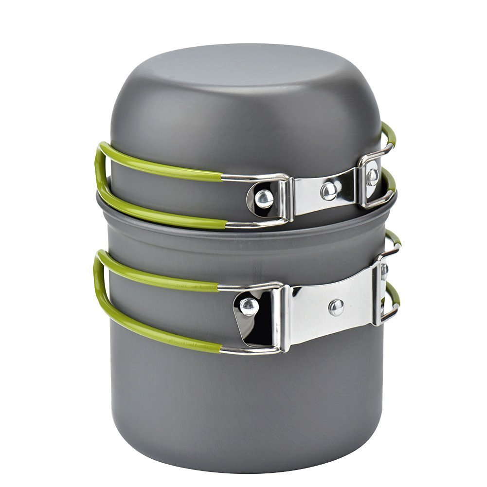 Camping Kochgeschirr Set aus Aluminium – Outdoor Kochset für Reisen, Wandern & BBQ