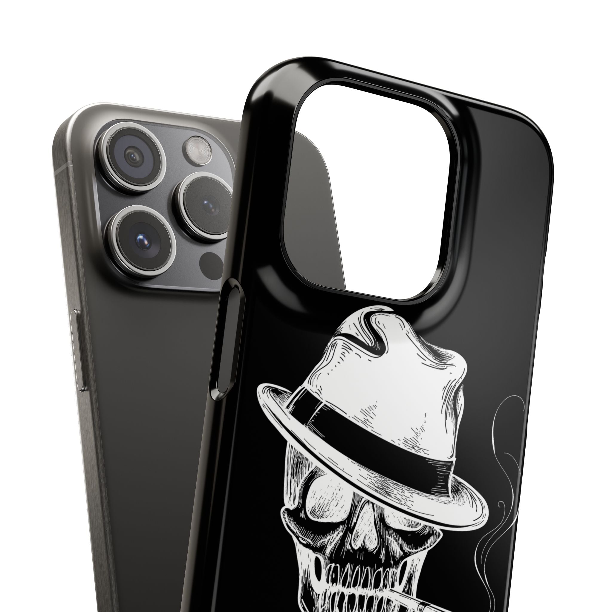 Пиздец Totenkopf Handyhülle – Slavic Case in Schwarz