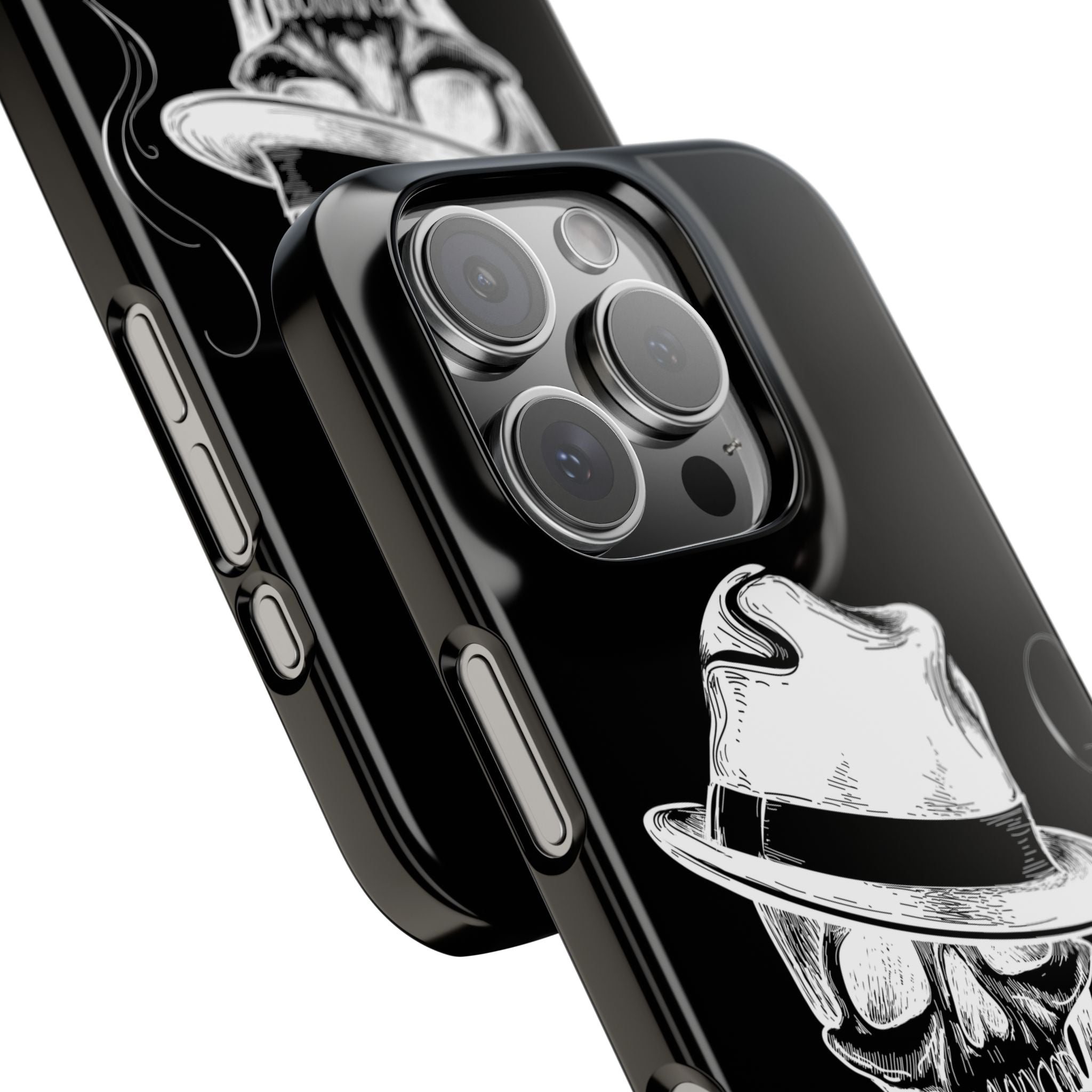 Пиздец Totenkopf Handyhülle – Slavic Case in Schwarz