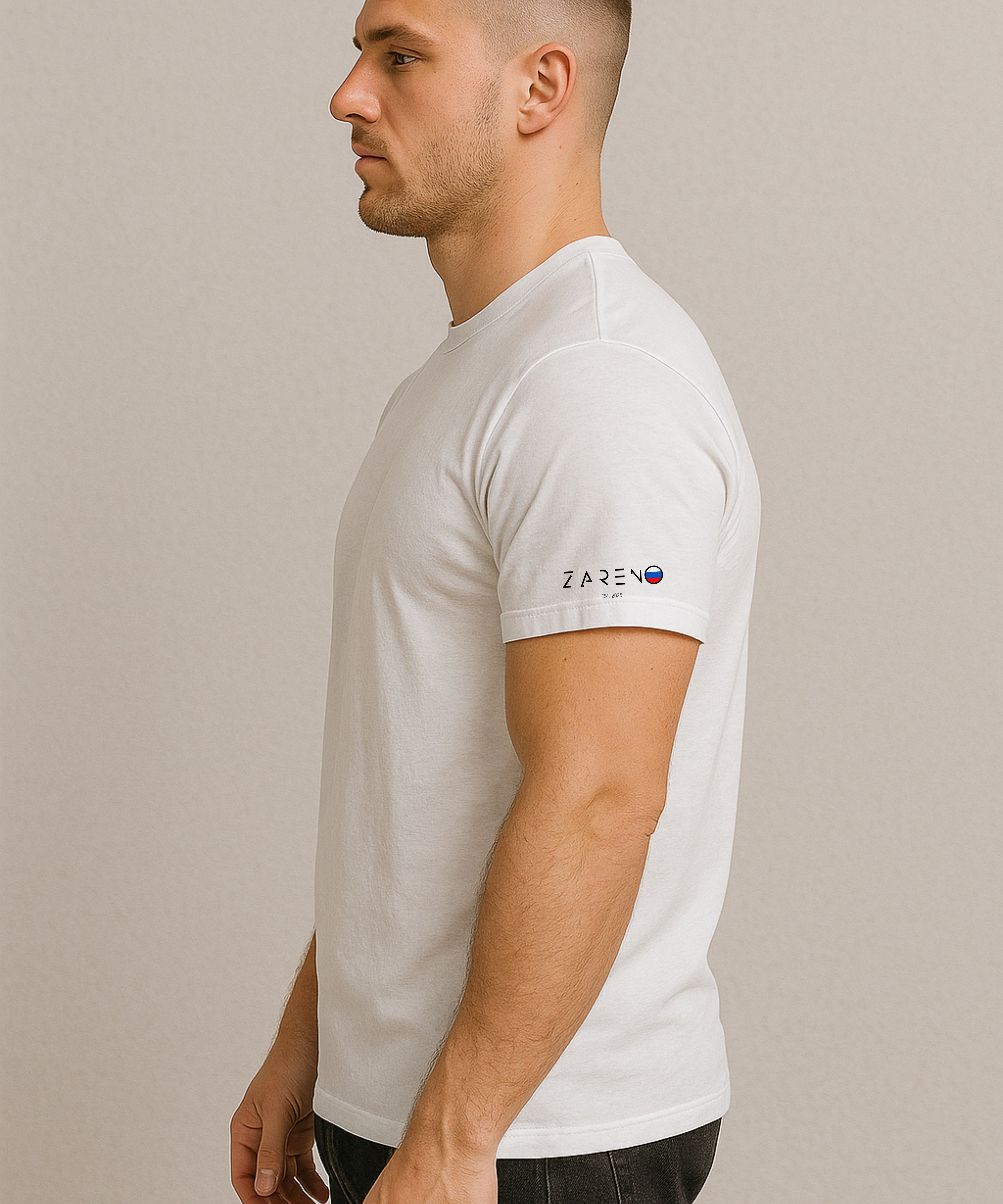 Ärmelansicht mit Zareno Logo