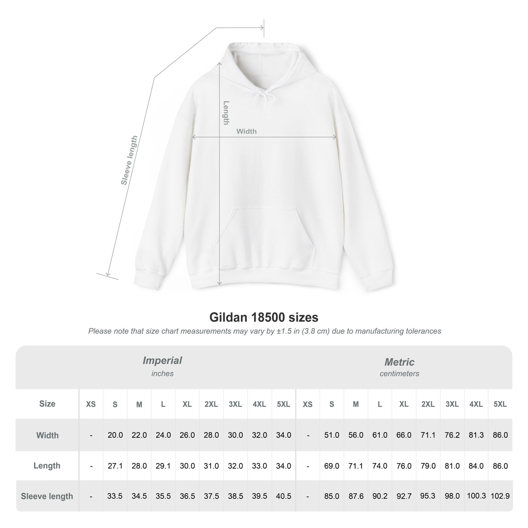 Weißer Hoodie mit Stickerei – Unisex Premium | Zareno