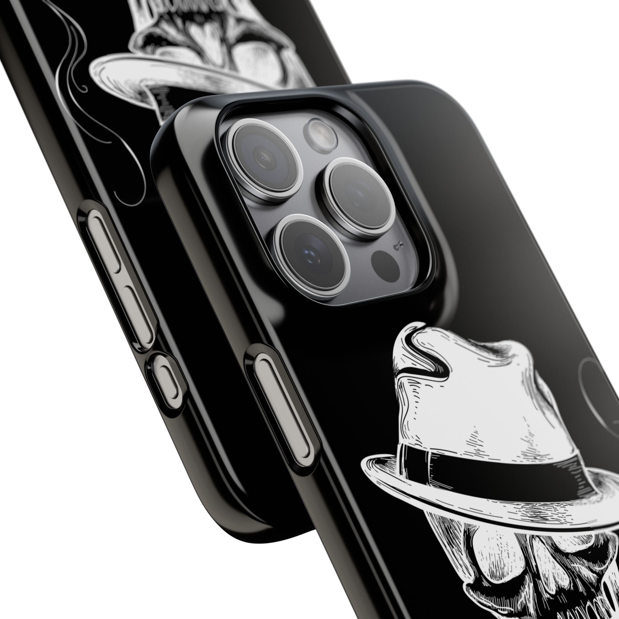 Пиздец Totenkopf Handyhülle – Slavic Case in Schwarz