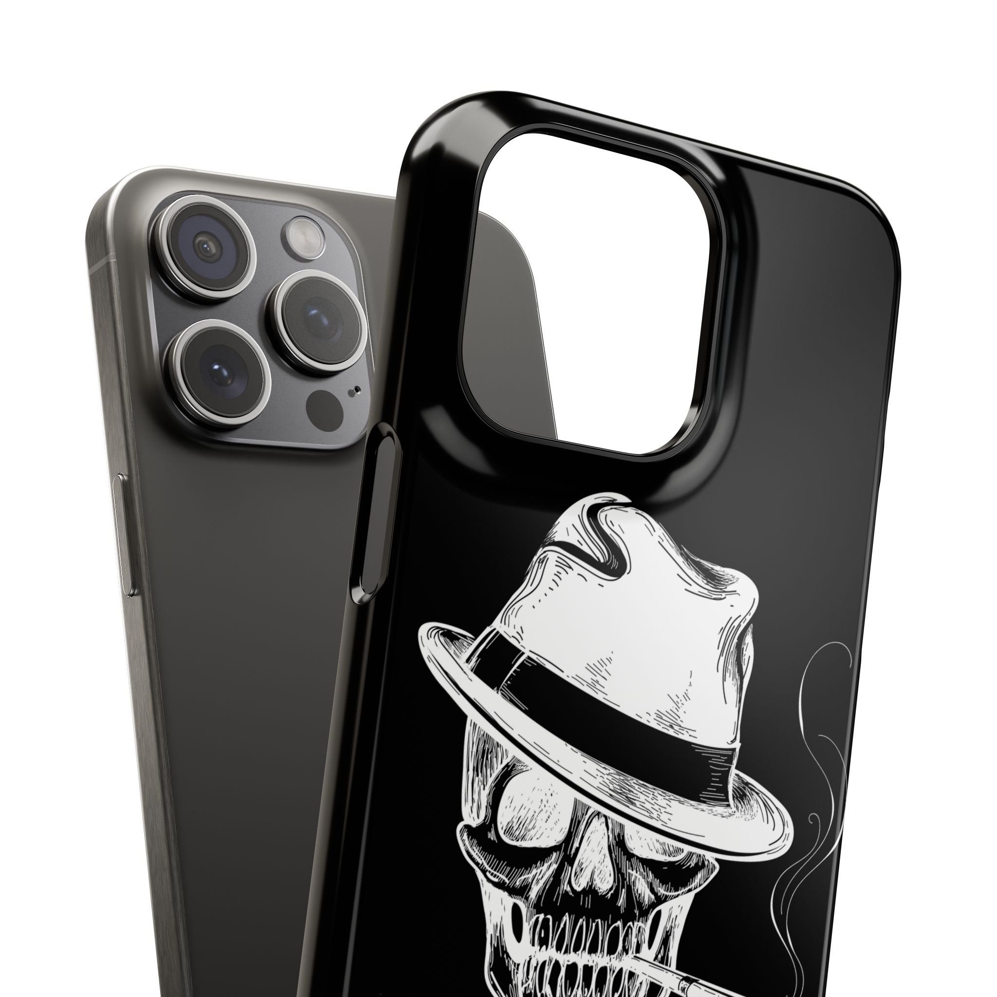 Пиздец Totenkopf Handyhülle – Slavic Case in Schwarz