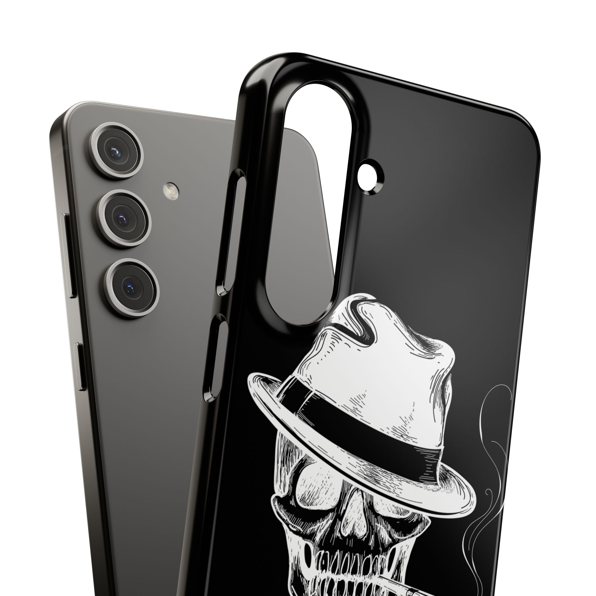 Пиздец Totenkopf Handyhülle – Slavic Case in Schwarz