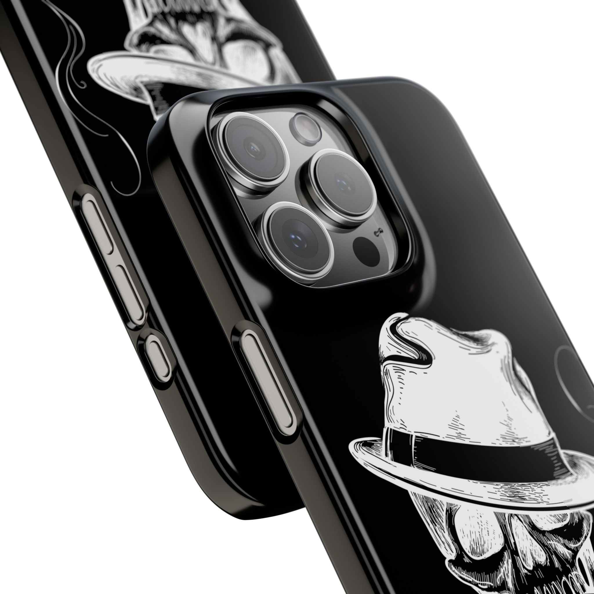 Пиздец Totenkopf Handyhülle – Slavic Case in Schwarz