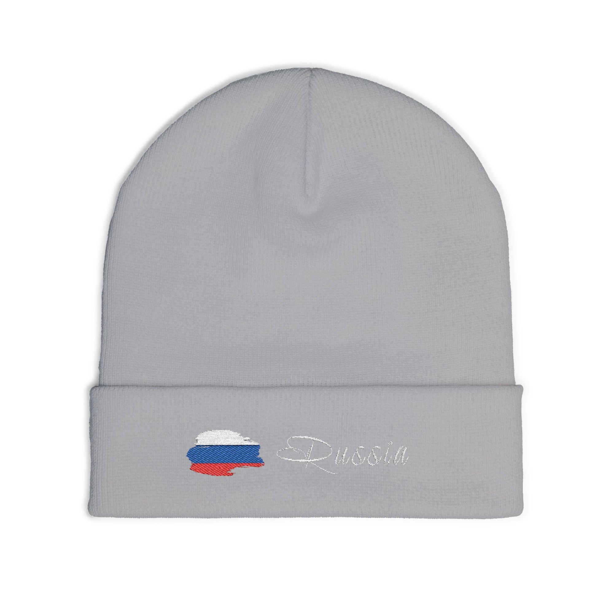 Russia Beanie – Mütze mit Stick & russischer Flagge