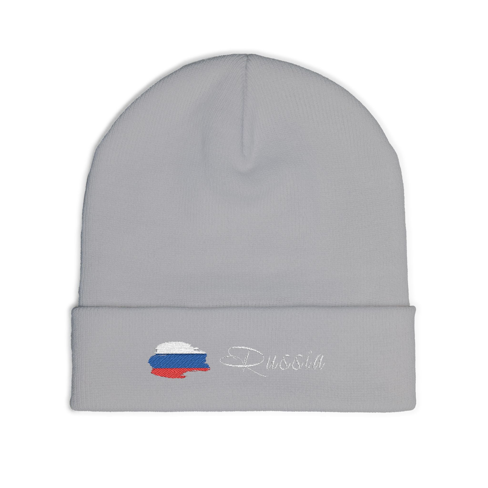 Russia Beanie – Mütze mit Stick & russischer Flagge
