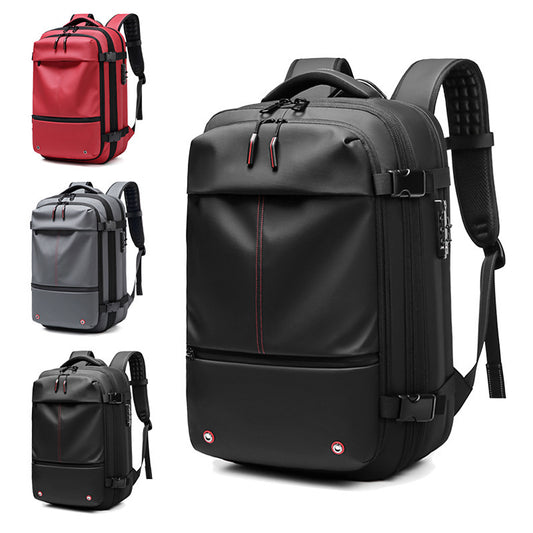 Hochwertiger Business-Reiserucksack mit Laptopfach und USB-Anschluss – ideal für Männer auf Geschäftsreisen.