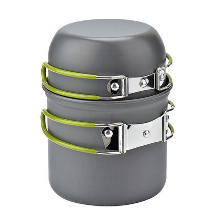 Camping Kochgeschirr Set aus Aluminium – Outdoor Kochset für Reisen, Wandern & BBQ