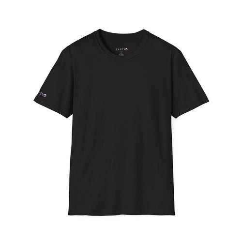 Zareno t-Shirt Schwarz von Vorne mit Zareno Logo auf dem rechten Ärmel